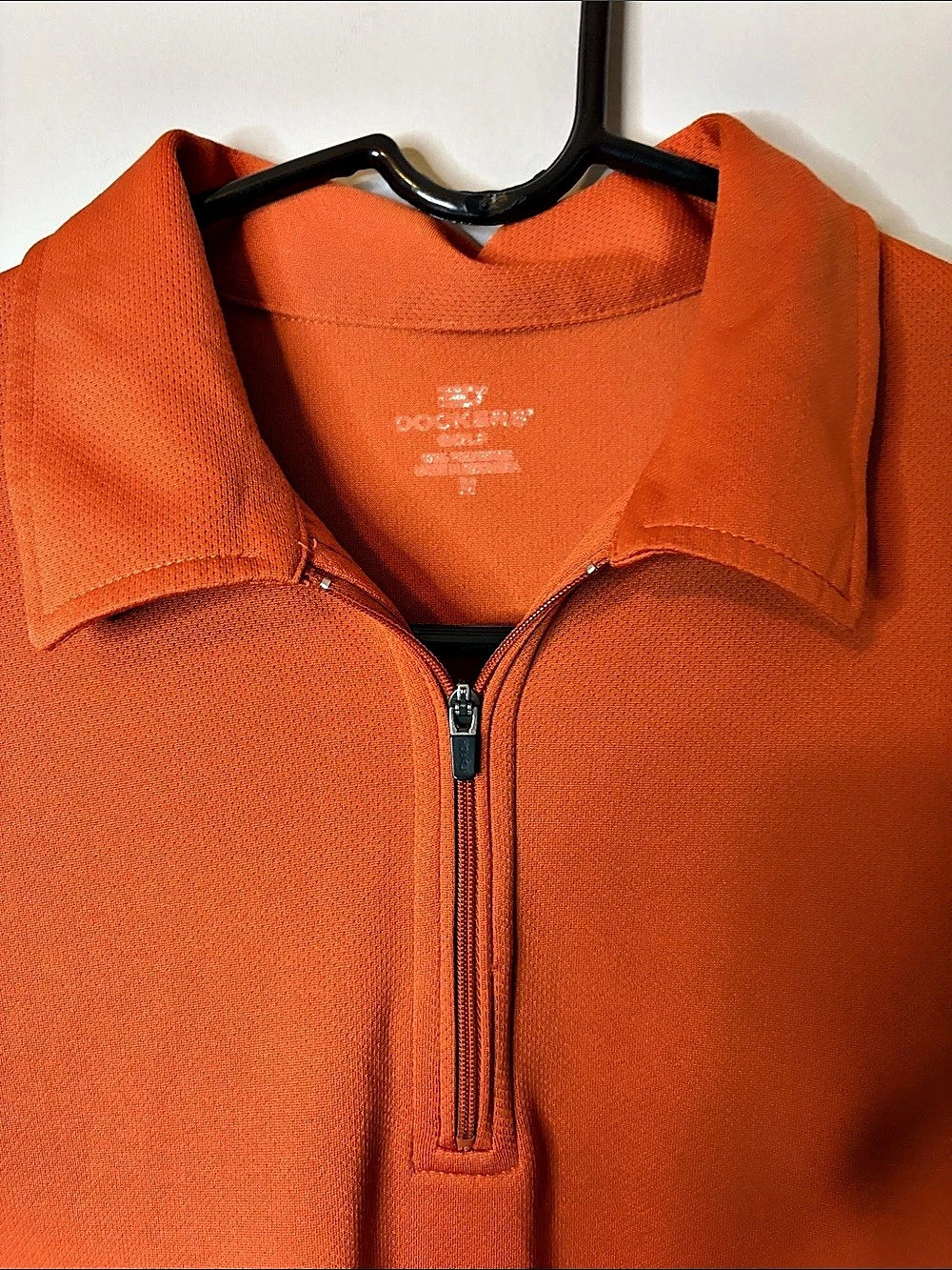 Dockers Men's Orange Quarter-Zip Polo Size M - Picture 2 of 5